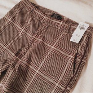 NEW A&F Simone High-Rise Plaid Pant